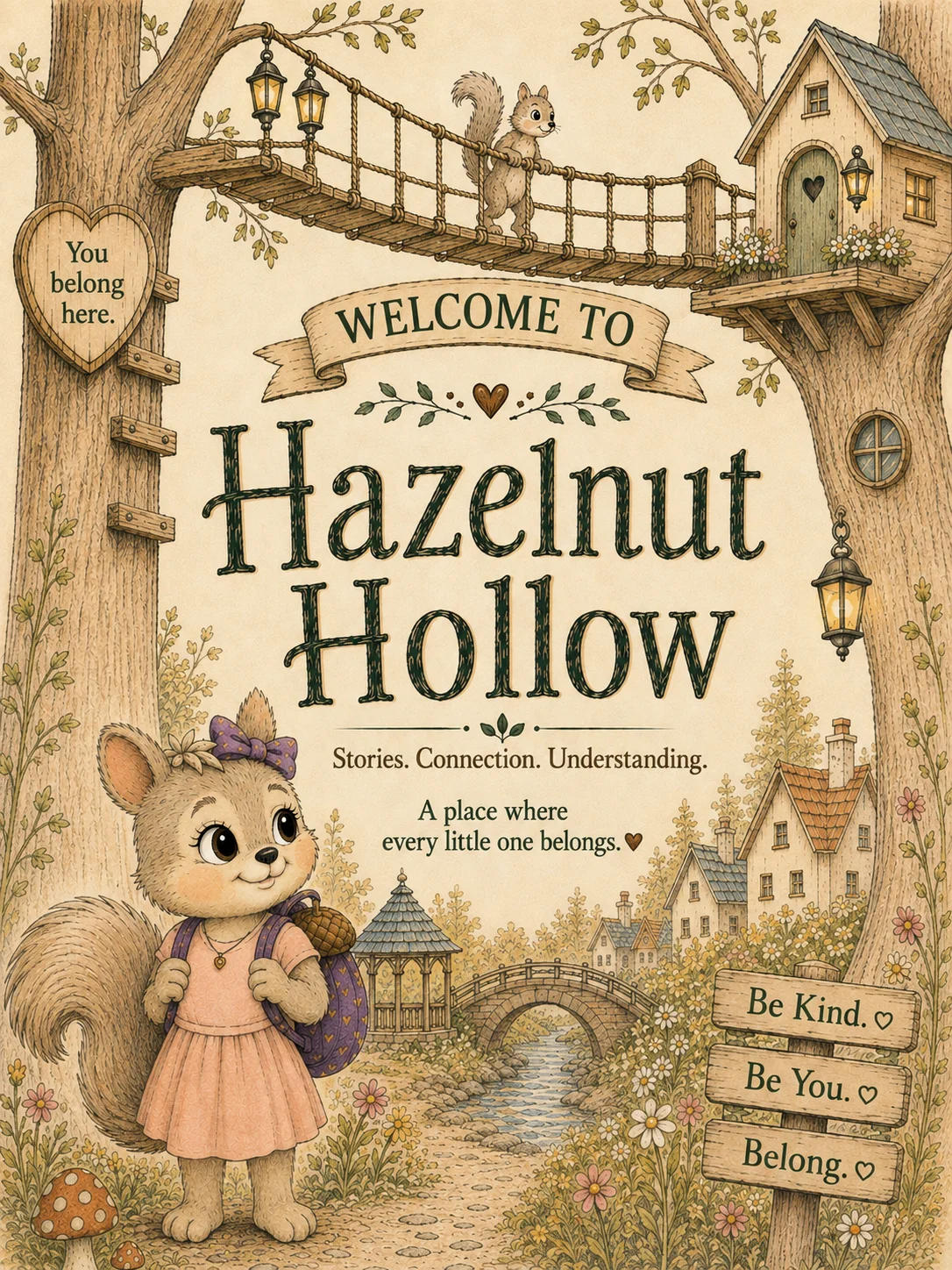 Welcome to Hazelnut Hollow: Selah the squirrel in the woodland world